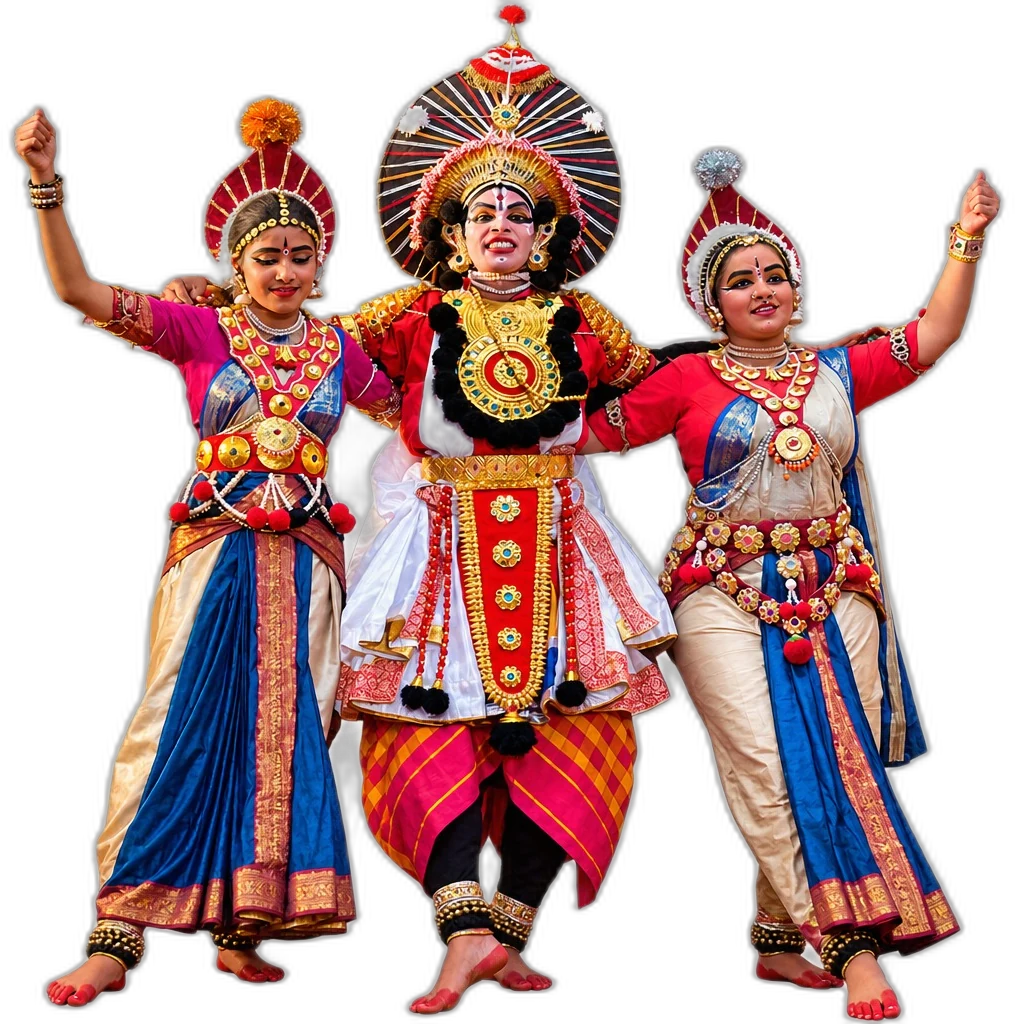 ಆಳ್ವಾಸ್ ನುಡಿಸಿರಿ ವಿರಾಸತ್ ಸಾಂಸ್ಕೃತಿಕ ನರ್ತಕರು ಮತ್ತು ಯಕ್ಷಗಾನ ನಾಯಕ